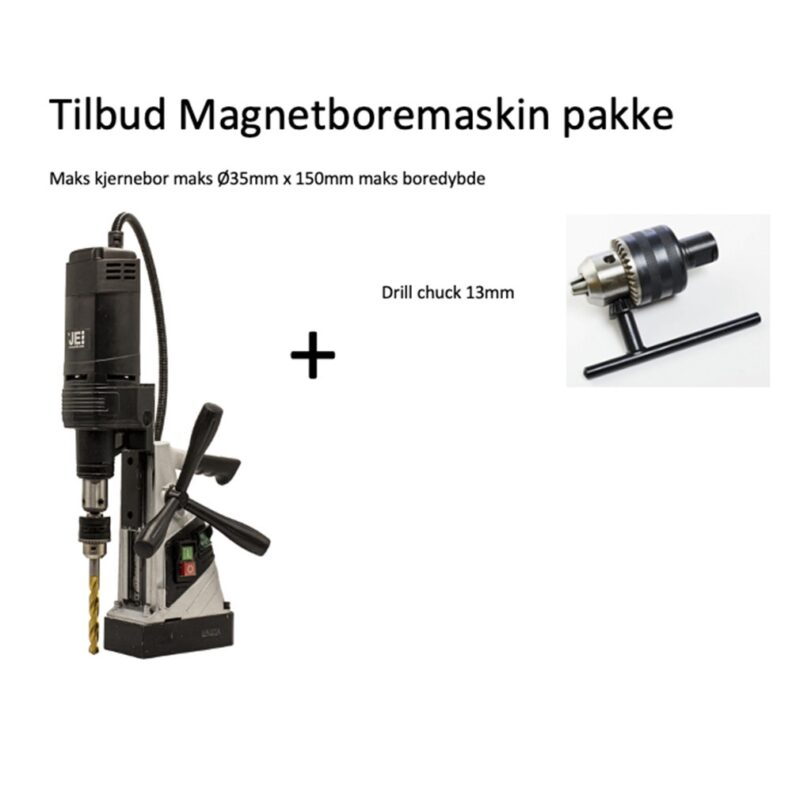 Magnetboremaskin T35 inkl drill chuck 1-13mm