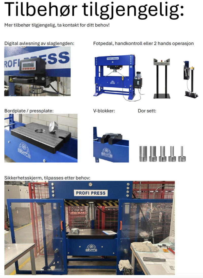 PR Maskin - Tilbehor verkstedpresse