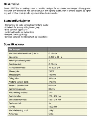 PR Maskin - 20vb