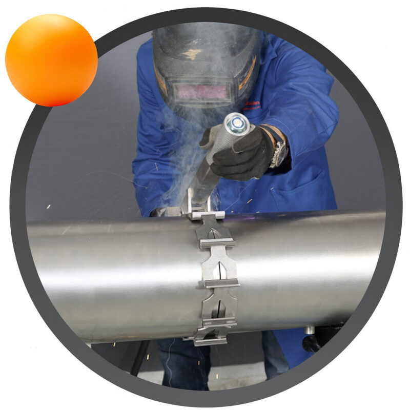 Rustfri rørklemme Ø60 - 600mm med transport koffert