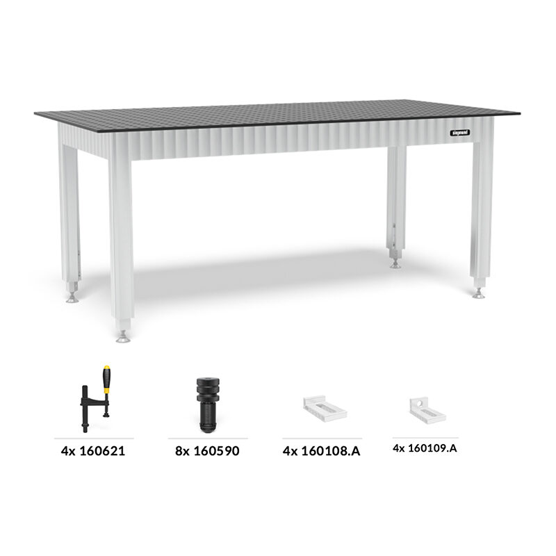Superpris Siegmund sveisebord 2000x1000mm inkl tilbehør