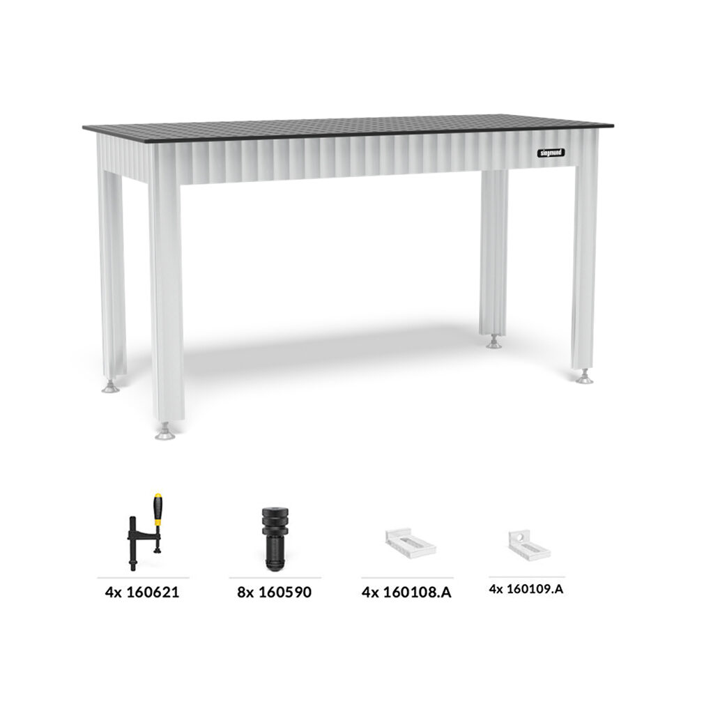 Superpris Siegmund sveisebord 2000x1000mm inkl tilbehør