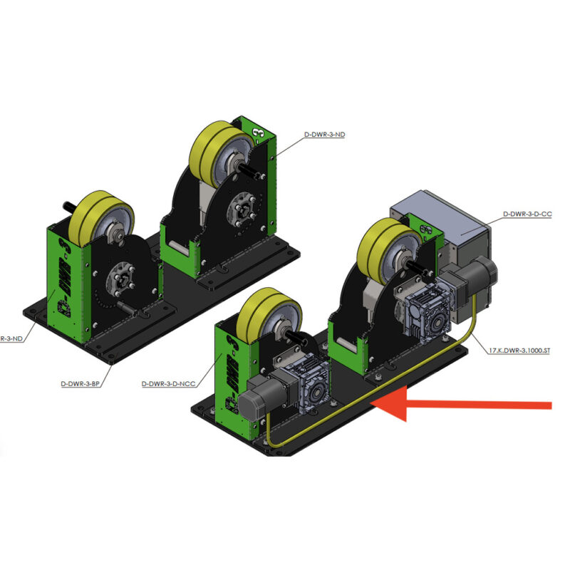 Base plate til rullebukker D-DWR-3