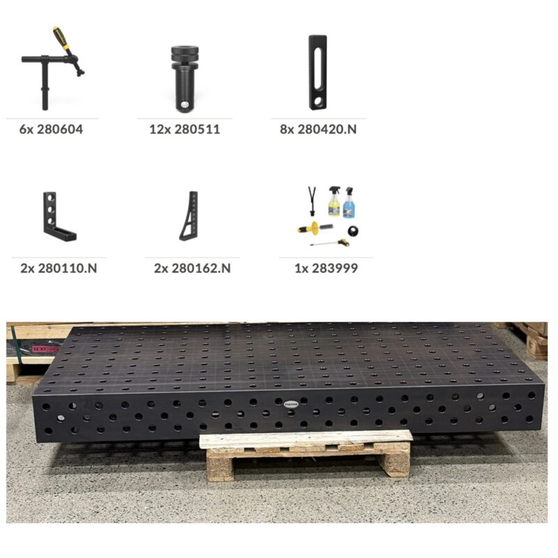 Pent brukt sveisebord Retro 2000x1000x200 inkl. tilbehør System 28