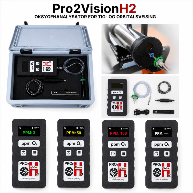 Pro2Vision H2 – Oksygenanalysator for TIG- og orbitalsveising