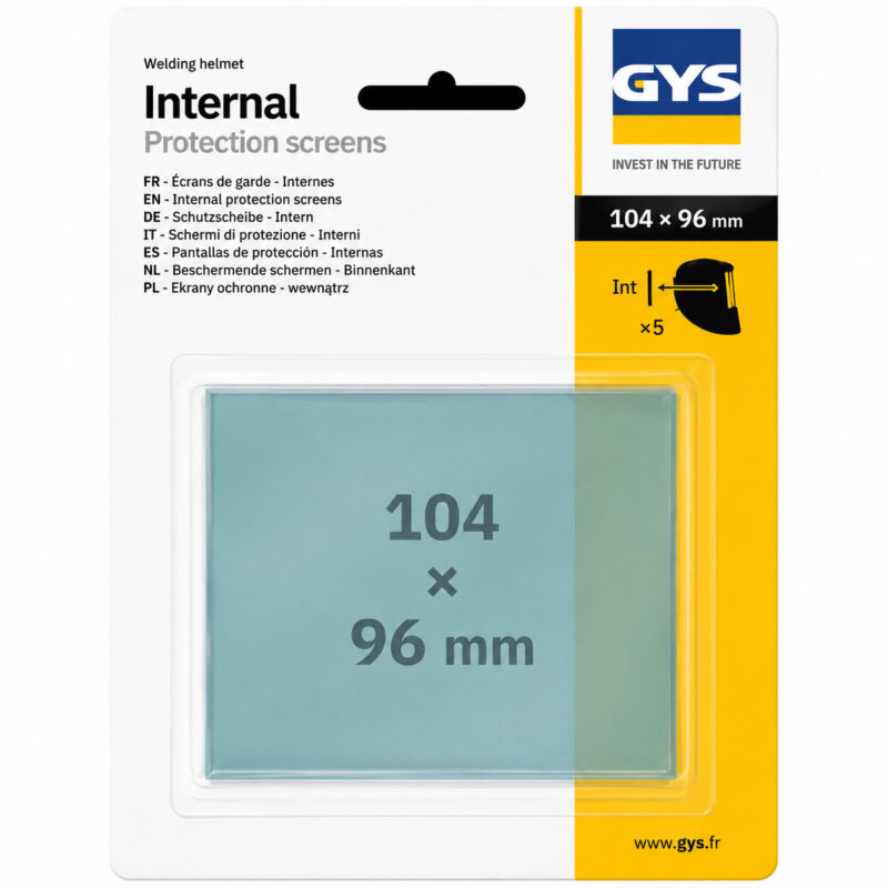 Beskyttelsesglass innvendig – 5 stk til Sveisemaske GYSMATIC 2.0 CL XXL TRUE COLOR