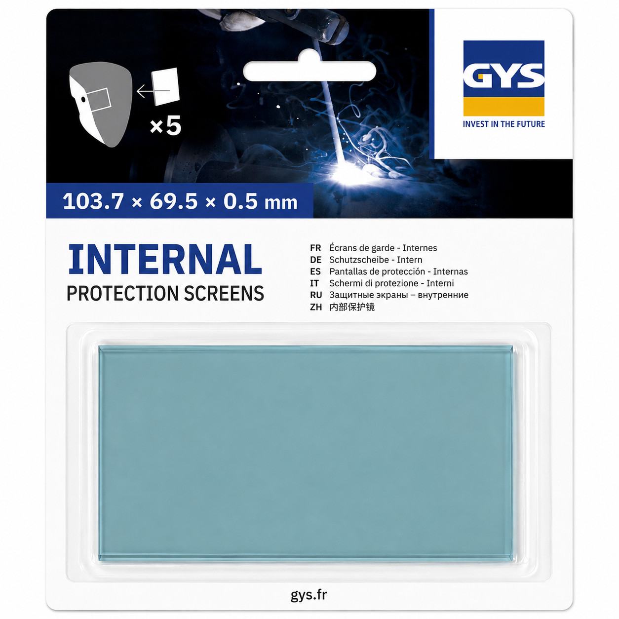 Beskyttelsesglass innvendig – 5 stk til APOLLO+ 3/5-13G sveisemaske