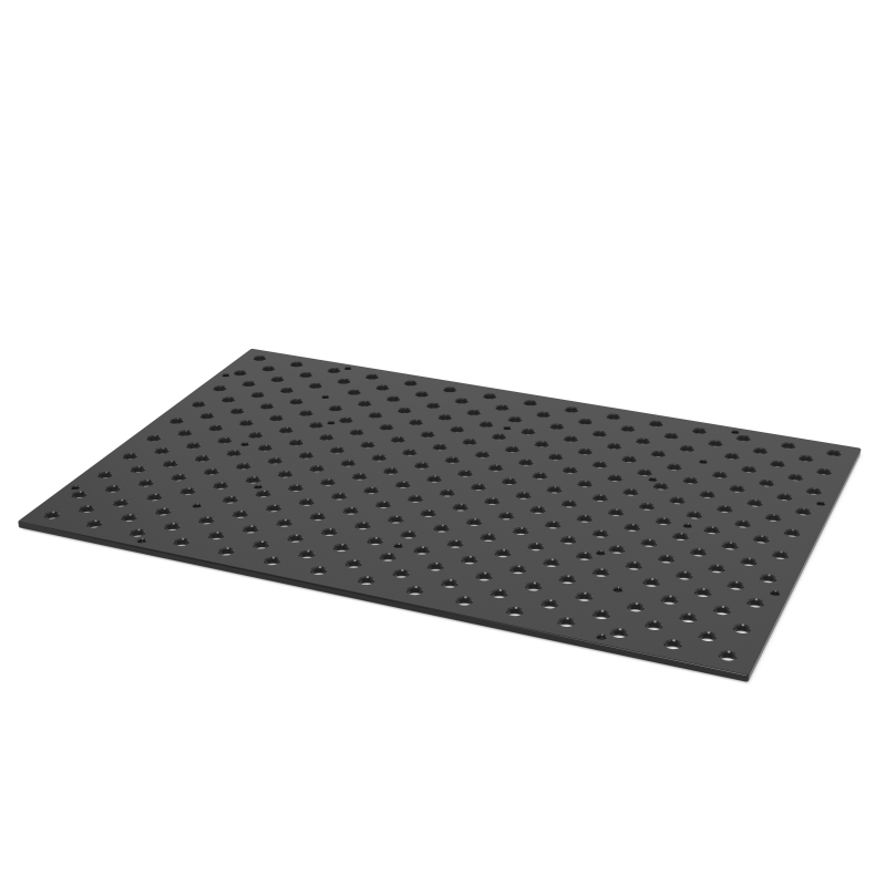 Perforert plate Premium Light 1500x1000x15 Diagonalt rutenett Verktøy stål + Plasmanitrert