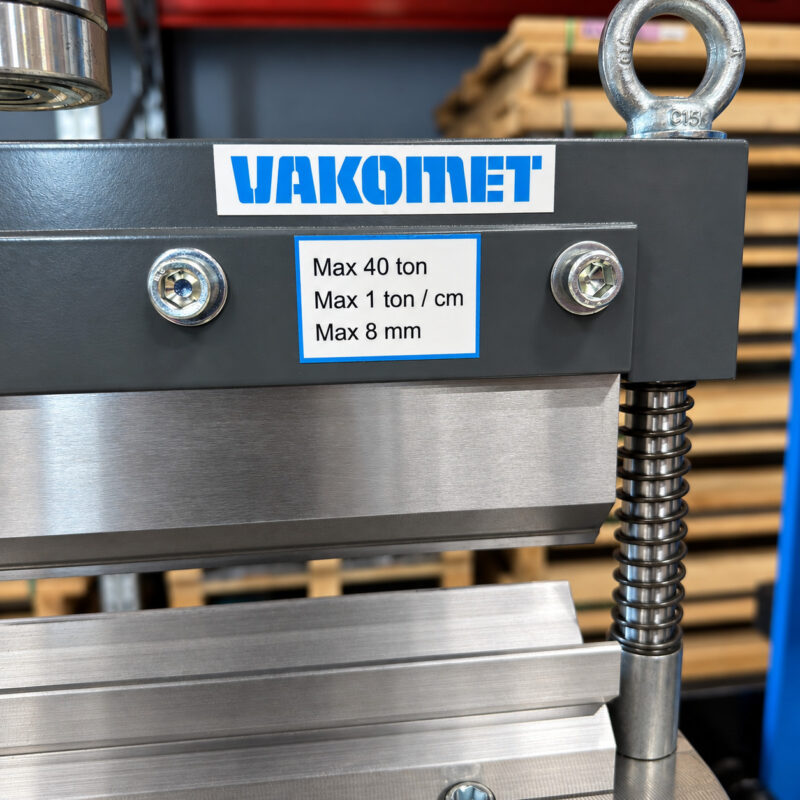 Kantpresse verktøy til verkstedpresse 400mm bredde - Maks 40 tonn
